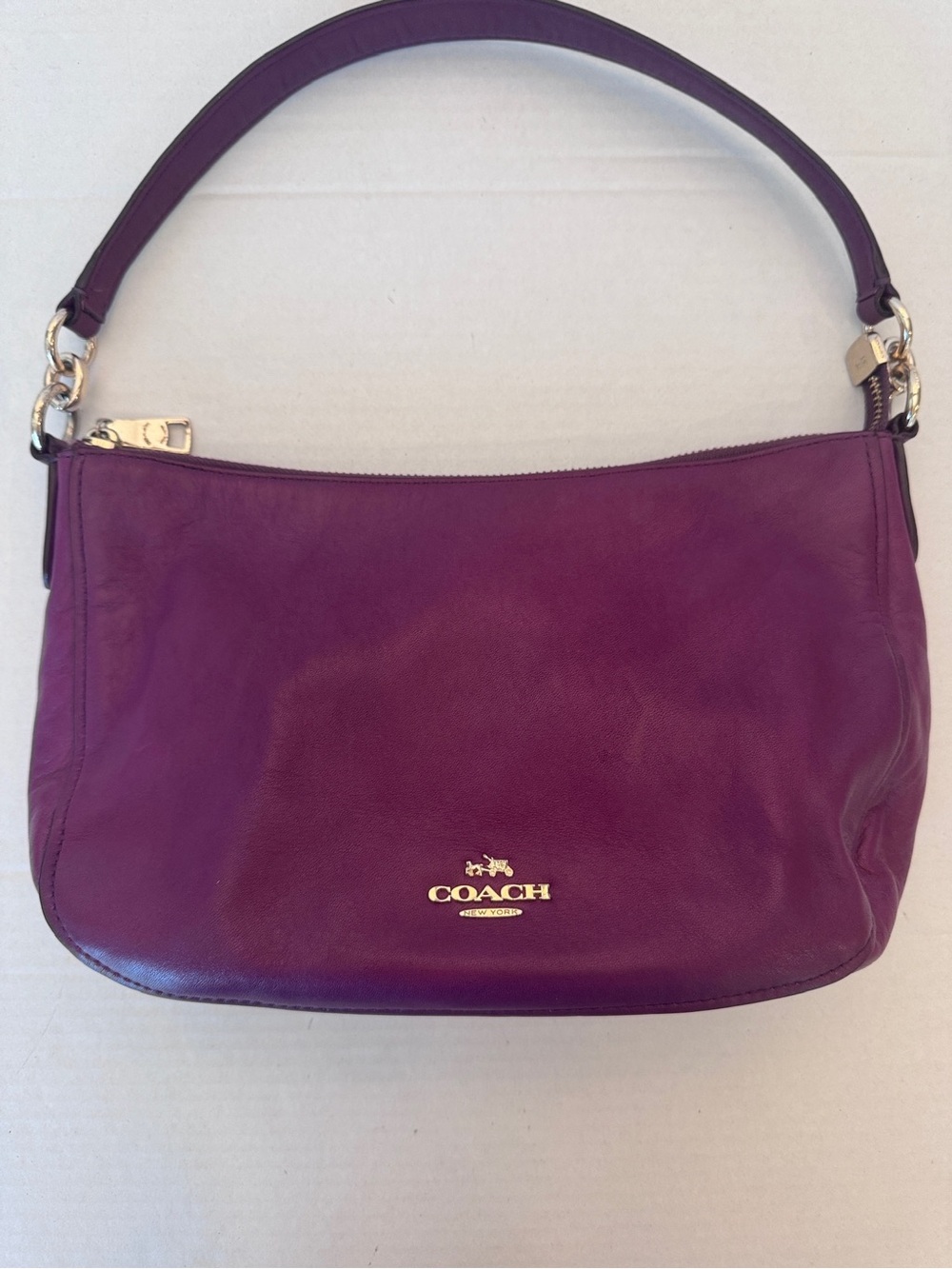 COACH Chelsea Crossbody Bag Purple Plum Serafino Leather 56819 Y2K